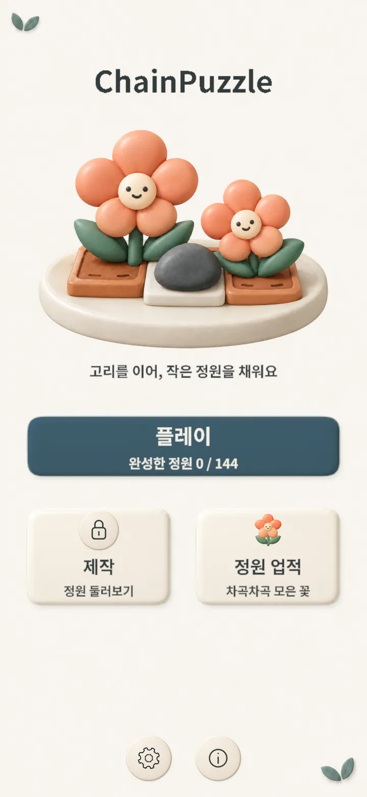 빙글정원 메인 메뉴와 캠페인 진행 표시